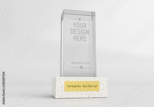 Glass Trophy Mockup. Buy This Stock Template And Explore Similar ...