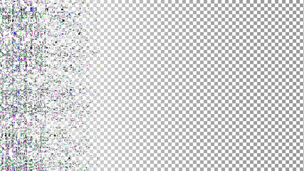 Fototapete - Glitch background. Grunge texture. Unusual glitch. Computer screen error. Digital pixel noise. Abstract design. Television signal fail. Data decay. Monitor technical problem.