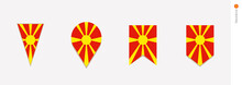 Macedonia Flag In Vertical Design, Vector Illustration