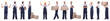 © ASDF - panoramic collage of male handyman isolated on white