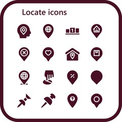 Poster -  locate icon set