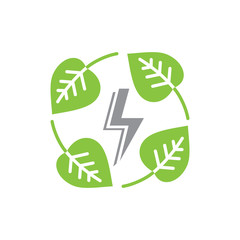 Fototapete - Ecology power source icon on white background for graphic and web design, Modern simple vector sign. Internet concept. Trendy symbol for website design web button or mobile app