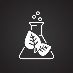 Fototapete - Bio manufacturing icon on black background for graphic and web design, Modern simple vector sign. Internet concept. Trendy symbol for website design web button or mobile app