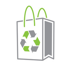 Fototapete - Ecology recycling icon on white background for graphic and web design, Modern simple vector sign. Internet concept. Trendy symbol for website design web button or mobile app