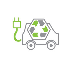 Fototapete - Ecology transportation icon on white background for graphic and web design, Modern simple vector sign. Internet concept. Trendy symbol for website design web button or mobile app
