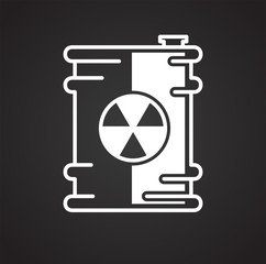 Fototapete - Ecology fuel icon on black background for graphic and web design, Modern simple vector sign. Internet concept. Trendy symbol for website design web button or mobile app