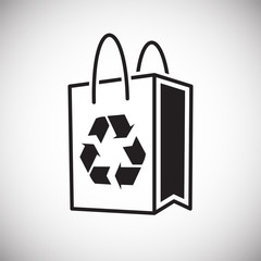 Fototapete - Ecology recycling icon on white background for graphic and web design, Modern simple vector sign. Internet concept. Trendy symbol for website design web button or mobile app