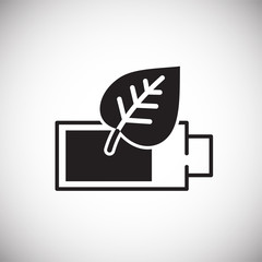 Fototapete - Ecology power source icon on white background for graphic and web design, Modern simple vector sign. Internet concept. Trendy symbol for website design web button or mobile app