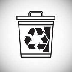 Fototapete - Ecology recycling icon on white background for graphic and web design, Modern simple vector sign. Internet concept. Trendy symbol for website design web button or mobile app