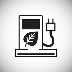 Fototapete - Ecology fuel icon on white background for graphic and web design, Modern simple vector sign. Internet concept. Trendy symbol for website design web button or mobile app