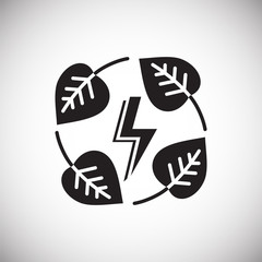Fototapete - Ecology power source icon on white background for graphic and web design, Modern simple vector sign. Internet concept. Trendy symbol for website design web button or mobile app