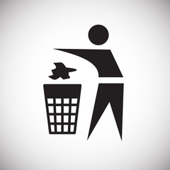 Fototapete - Ecology recycling icon on white background for graphic and web design, Modern simple vector sign. Internet concept. Trendy symbol for website design web button or mobile app