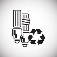 Fototapete - Ecology recycling icon on white background for graphic and web design, Modern simple vector sign. Internet concept. Trendy symbol for website design web button or mobile app