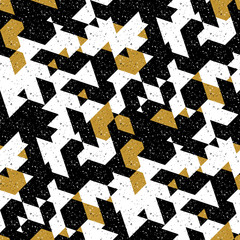 Poster - Abstract seamless pattern of many triangles. Pattern with a geometric texture in grunge style.