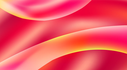 Aufkleber - Abstract red gradient background with smooth shapes. Vector graphics