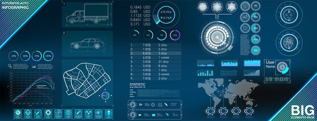 Modern modern infographic vector template with statistics graphs and finance charts. Diagram template and chart graph, graphic information visualization illustration