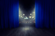 © alphaspirit - The blue curtains are opening for the theater show