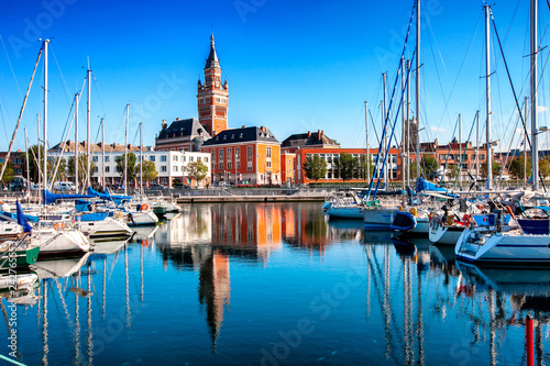 Fotografía The historic city of Dunkirk, the Atlantic coast of the ocean, France