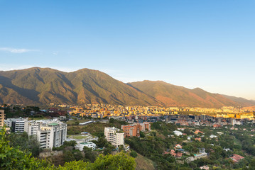 Wall Mural - Aerial View of Caracas and Avila Mountain