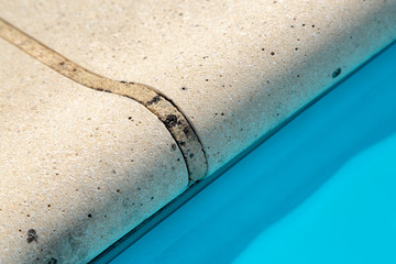 stone coping on the edge of a pool