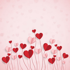 Happy valentine day. with creative love composition of the hearts. Vector illustration