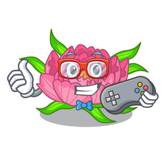 Canvas Print - Gamer flower tree poeny in character form