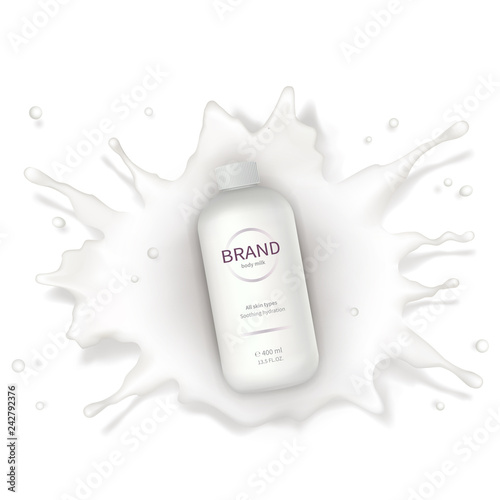 Cosmetic Realistic Vector Background With Cream Skin Care