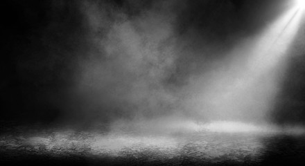 Wall Mural - background of an empty dark room