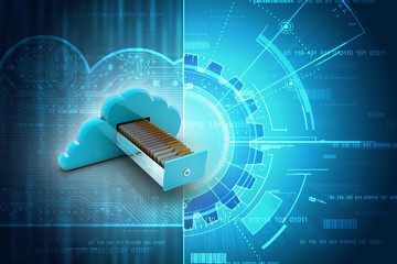 Poster - 3d rendering cloud archive
