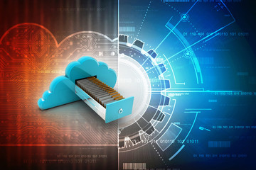 Poster - 3d rendering cloud archive