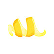 © Happypictures - Detailed vector illustration of ripe lemon peel. Skin of bright yellow citrus fruit. Vitamin C. Healthy food