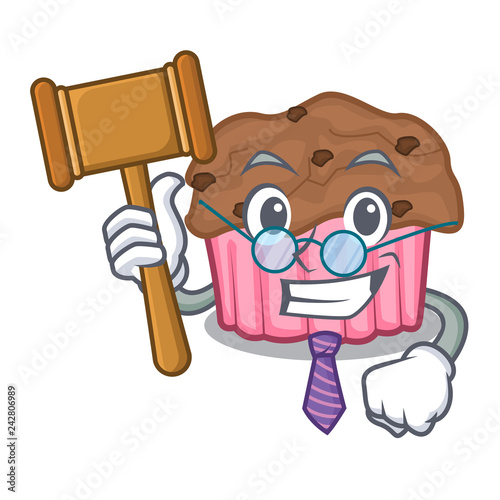 Fotografija Judge chocolate muffins on a mascot plate