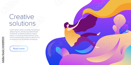 Creative Solutions Vector Illustration Concept In Flat Design