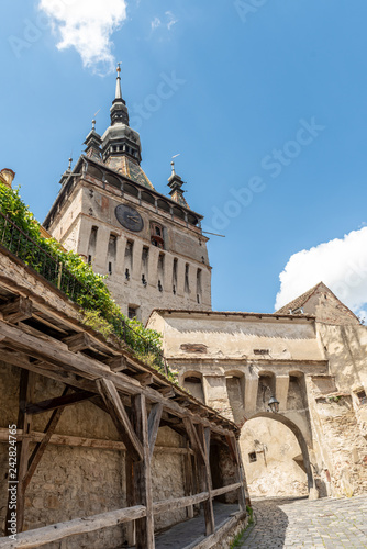 Fotografie, Obraz Street view in Sighisoara, medieval town of Transylvania, Romania