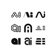 Vector Logo Letter AI