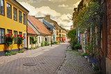 Fototapeta  - A side street in Malmo,Sweden