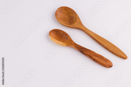 Fotografie, Obraz top view of a spoon of sandal wood on light background