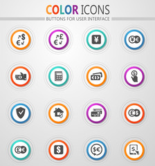 Wall Mural - Currency exchange icons set