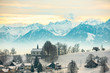canvas print picture - Altstätten in winter, Switzerland