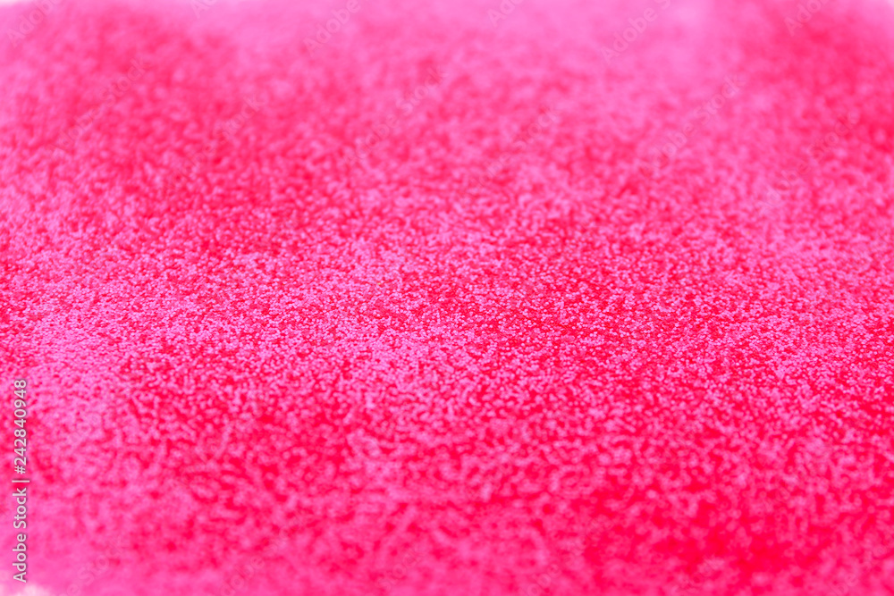 Closeup view of color glitters