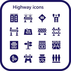 Poster -  highway icon set