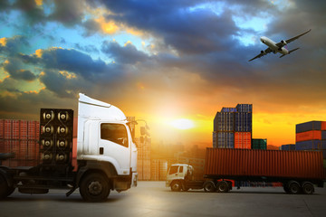 Transportation, import-export, logistic, shipping business management