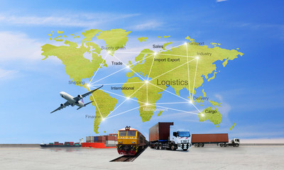 Transportation, import-export, logistic, shipping business management