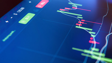 Poster - Stock exchange/market board and numbers (Close up shot)