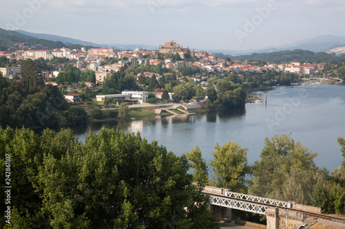 Fotografía International Bridge and City of Tuy; Galicia