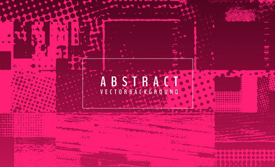 Poster - abstract vector background. screen error effect. strokes cut out irregular geometric patterns. glitc