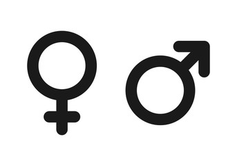  Gender Icon in trendy flat style isolated on grey background. Gender symbol for your web site design,