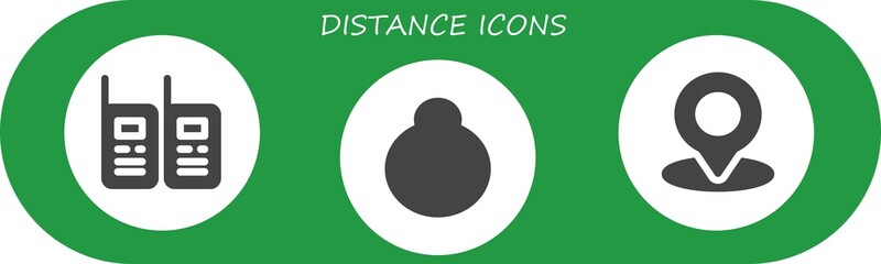 Poster -  distance icon set