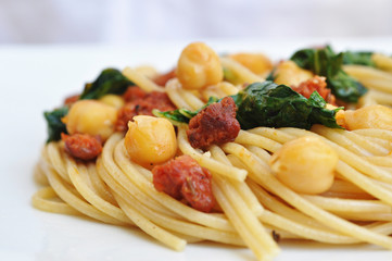 Wall Mural - Chorizo Chickpea Pasta and Sundried Tomato