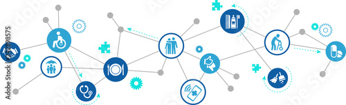 Fotografía care icon concept: nursing care, domestic help, assistance for disabled persons